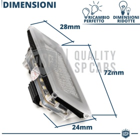 2 Luces de Matricula LED para Lancia Ypsilon MK2 (843) | CANbus 18 Led 6.500k Blanco Frío, Plug & Play
