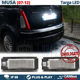 2 Luces de Matricula LED para Lancia MUSA Facelift | CANbus 18 Led 6.500k Blanco Frío, Plug & Play