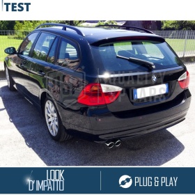 2X EMBOUTS d' Échappement pour BMW Série 3 E90, E91 en ACIER Inoxydable NOIR | PLUG & PLAY