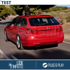 2 pcs EXHAUST TIPS for BMW 3 Series F30, F31 BLACK Stainless STEEL | PLUG & PLAY Installation