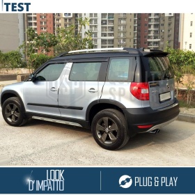 2 pcs EXHAUST TIPS for SKODA YETI Black Stainless STEEL | PLUG & PLAY Installation