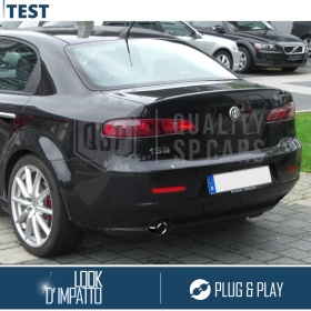 EXHAUST TIP for ALFA ROMEO 159 Black Stainless STEEL | PLUG & PLAY Installation