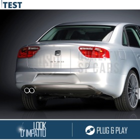 2 TERMINALI di Scarico Sportivi per SEAT EXEO CROMATI in ACCIAIO Inox | Ad Incastro Plug & Play