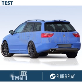2 pcs EXHAUST TIPS for SEAT EXEO Black Stainless STEEL | PLUG & PLAY Installation