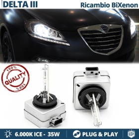 2x Bombillas Bi-Xenon D1S de Repuesto para LANCIA DELTA 3 Luz 6.000K Blanco Frio Lámpara 35W