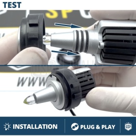 2 Adapters Bulbs Holder for LED KIT H7 Installation for VOLKSWAGEN