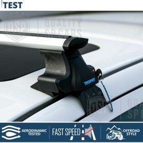 Barras de Techo para AUDI A3 8L, 8P, 8V en ALUMINIO | Aerodinámicas con Cerradura Antirrobo