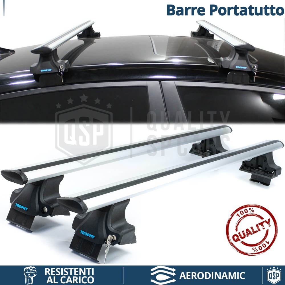 Barras de Techo para AUDI A4 B5, B6, B7, B8 en ALUMINIO | Aerodinámicas con Cerradura Antirrobo