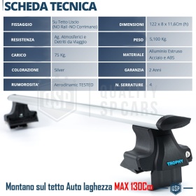 Barras de Techo para AUDI A4 B5, B6, B7, B8 en ALUMINIO | Aerodinámicas con Cerradura Antirrobo