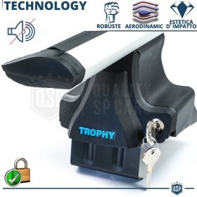 Barras de Techo para AUDI A4 B5, B6, B7, B8 en ALUMINIO | Aerodinámicas con Cerradura Antirrobo