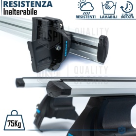 Barras de Techo para AUDI A6 C6 en ALUMINIO | Aerodinámicas con Cerradura Antirrobo