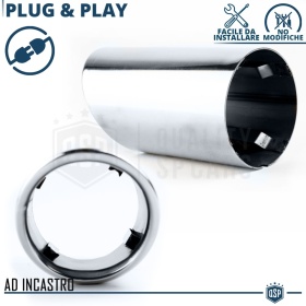 1 Embellecedor Tubo de ESCAPE para VW PASSAT B6 en ACERO Inoxidable | Instalación PLUG & PLAY