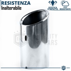 1 Embellecedor Tubo de ESCAPE para VW PASSAT B6 en ACERO Inoxidable | Instalación PLUG & PLAY