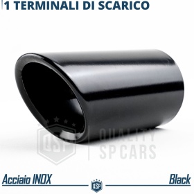 1 pc EXHAUST TIP for VW PASSAT B6 in Black Stainless STEEL | PLUG & PLAY Installation