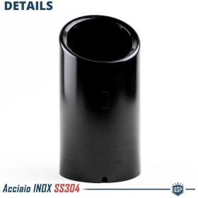 1 pc EXHAUST TIP for VW PASSAT B6 in Black Stainless STEEL | PLUG & PLAY Installation