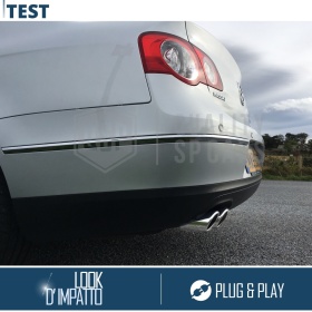 2X Embellecedores Tubos de ESCAPE para VW PASSAT B6 en ACERO Inoxidable | Instalación PLUG & PLAY