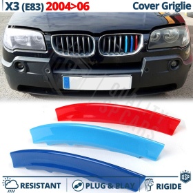 3x RIÑONES REJILLA para BMW SERIE Bmw X3 (E83) Hasta 2006 en colores M Sport Tuning