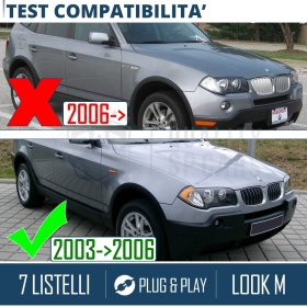 3x RIÑONES REJILLA para BMW SERIE Bmw X3 (E83) Hasta 2006 en colores M Sport Tuning