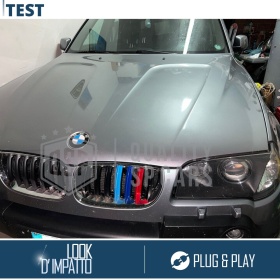 3x RIÑONES REJILLA para BMW SERIE Bmw X3 (E83) Hasta 2006 en colores M Sport Tuning