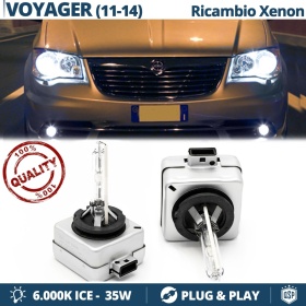 Coppia Lampadine di Ricambio Xenon D1S per LANCIA VOYAGER Luci Bianco Ghiaccio 6000K 35W
