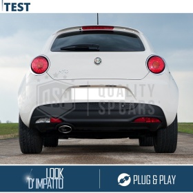 1 TERMINALE di Scarico OVALE per Alfa Romeo MITO in ACCIAIO Inox Nero | Plug & Play