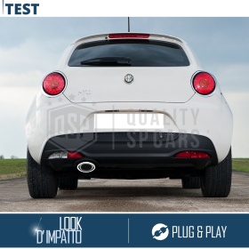 1 Tubo de ESCAPE OVAL para Alfa Romeo MITO en Acero Inoxidable Cromado | PLUG & PLAY