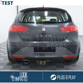 1 Tubo de ESCAPE OVAL para SEAT LEON 1P en Acero Inoxidable Negro | Instalación PLUG & PLAY