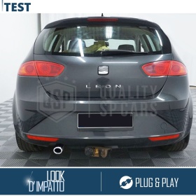 1 TERMINALE di Scarico Sportivo per SEAT LEON 1P in Acciaio Inox Cromato | Ad Incastro Plug & Play