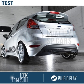2X Embellecedores Tubos de ESCAPE para FORD FIESTA ST Mk6 en Acero Inoxidable Negro | PLUG & PLAY