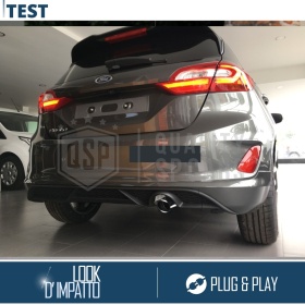1 AUSPUFFBLENDE Endrohr für Ford FIESTA ST MK7 aus Schwarz Stahl | PLUG & PLAY-Installation
