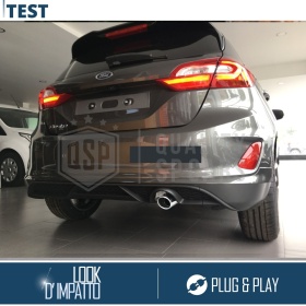 1 AUSPUFFBLENDE Endrohr für FORD FIESTA ST MK7 Chromfinishstahl | PLUG & PLAY-Installation