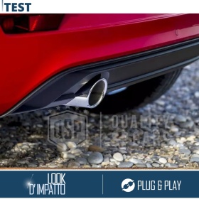 1 AUSPUFFBLENDE Endrohr für FORD FIESTA ST MK7 Chromfinishstahl | PLUG & PLAY-Installation