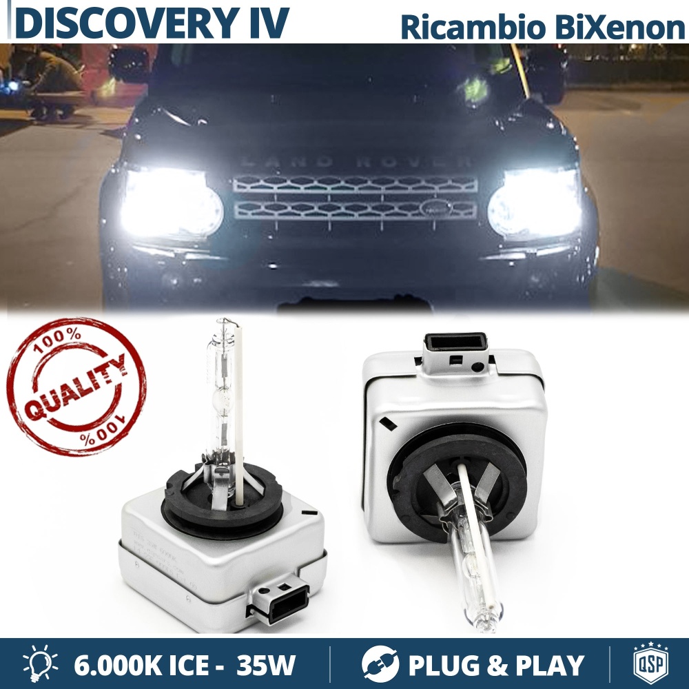 2x D3S Bi-Xenon Replacement Bulbs for LAND ROVER DISCOVERY 4 HID 6.000K White Ice 35W 2x D3S Bi-Xenon Replacement Bulbs for LAND ROVER DISCOVERY 4 HID 6.000K White Ice 35W