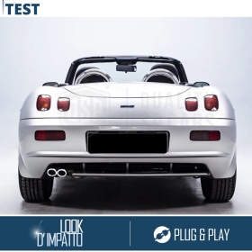 2X Embellecedores Tubos de ESCAPE para FIAT BARCHETTA en Acero Inoxidable | PLUG & PLAY