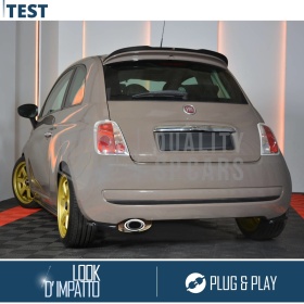 1 TERMINALE di Scarico OVALE per FIAT 500 in ACCIAIO Inox Cromato | Plug & Play