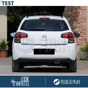1 Tubo de ESCAPE OVAL para CITROEN C3 2 en Acero Inoxidable Negro | Instalación PLUG & PLAY
