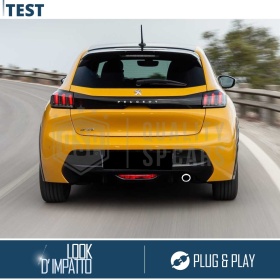 1 Embellecedor Tubo de ESCAPE para PEUGEOT 208 2 en Acero Inoxidable | PLUG & PLAY
