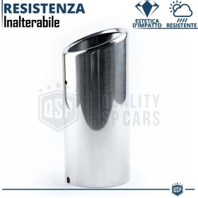 1 Embellecedor Tubo de ESCAPE para PEUGEOT 208 2 en Acero Inoxidable | PLUG & PLAY