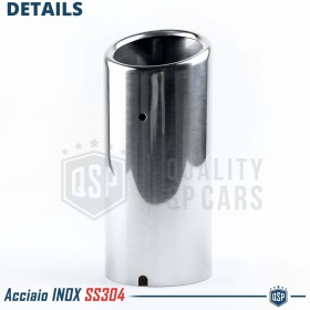 1 Embellecedor Tubo de ESCAPE para PEUGEOT 208 2 en Acero Inoxidable | PLUG & PLAY