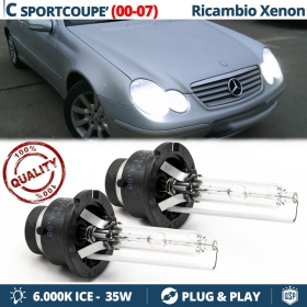 2x Bombillas Bi-Xenon D2S de Repuesto para MERCEDES CLASE C SportCoupé (CL 203) 00-07| 6000K Luz Blanca 35W