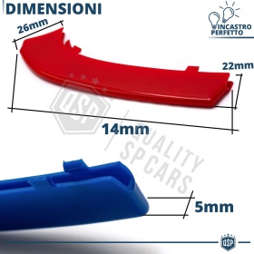 3 RIÑONES Rejilla para Bmw SERIE 2 F45 F46, con 12 Bandas Verticales | en colores M Sport