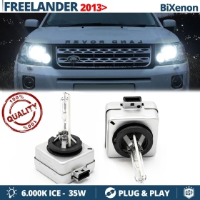 2x Bombillas Bi-Xenon D3S de Repuesto para FREELANDER 2 FACELIFT Luz .000K Blanco Frio 35W