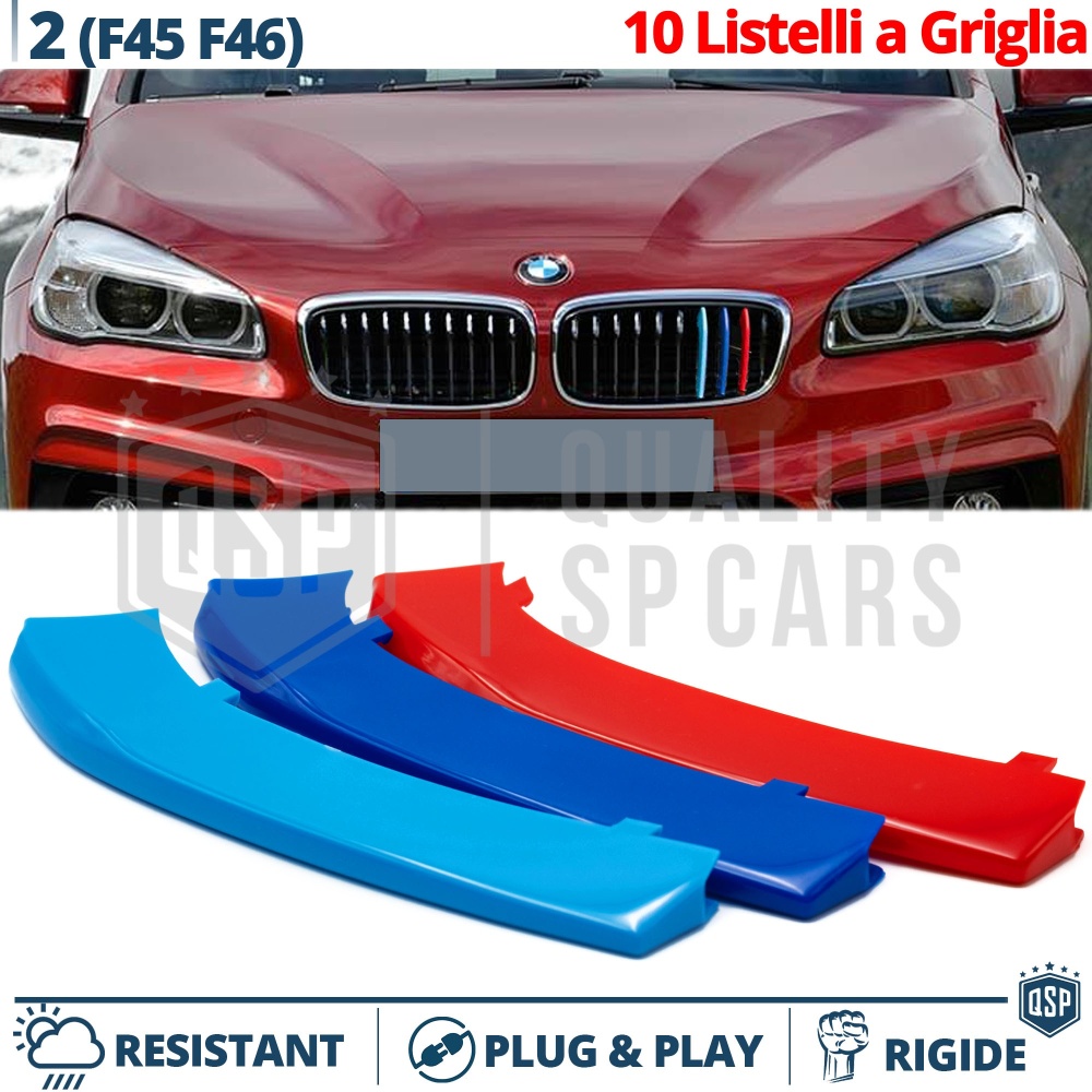 3 RIÑONES Rejilla para Bmw SERIE 2 F45 F46, con 10 Bandas Verticales | en colores M Sport 3 RIÑONES Rejilla para Bmw SERIE 2 F45 F46, con 10 Bandas Verticales | en colores M Sport