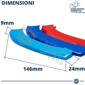 3 RIÑONES Rejilla para Bmw SERIE 2 F45 F46, con 10 Bandas Verticales | en colores M Sport