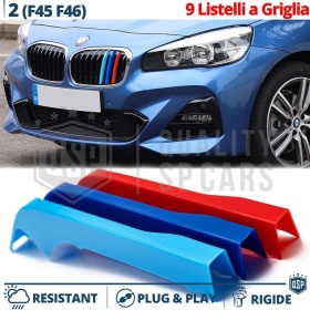 3 RIÑONES Rejilla para Bmw SERIE 2 F45 F46 (18-21) | Bandas Rigidas en colores M Sport