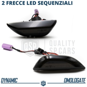 2 Intermitentes LED Secuenciales para OPEL | Homologados, Lente Negra, CANbus No Error