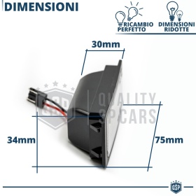 LED License Plate Light for Skoda Citigo | CANbus Error FREE 6500K Ice White, Plug & Play