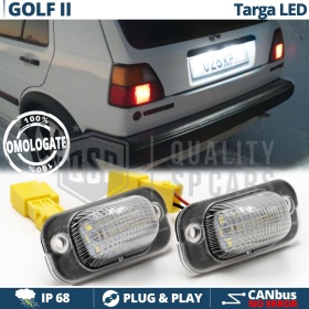 Luces de Matrícula LED para Volkswagen Golf 2 | Plafones CANbus 6500K Blanco Frío