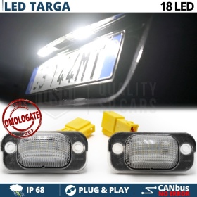 Luces de Matrícula LED para Seat Toledo 1 | Plafones CANbus 6500K Blanco Frío