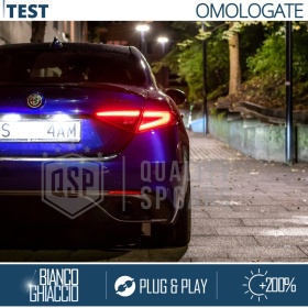 Luci Targa LED Per Alfa Romeo Giulia | Placchette Led CANbus, Luce Bianca POTENTE, Omologate